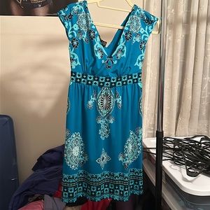 Pretty INC teal colored dress. Size XS. Great Condition!